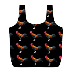 Background Pattern Chicken Fowl Full Print Recycle Bags (l)  by BangZart