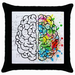 Brain Mind Psychology Idea Hearts Throw Pillow Case (black) by BangZart