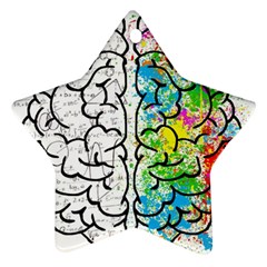 Brain Mind Psychology Idea Hearts Star Ornament (two Sides) by BangZart