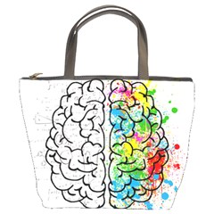 Brain Mind Psychology Idea Hearts Bucket Bags by BangZart