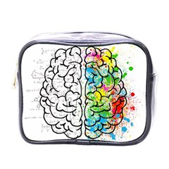 Brain Mind Psychology Idea Hearts Mini Toiletries Bags by BangZart