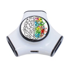 Brain Mind Psychology Idea Hearts 3-port Usb Hub by BangZart