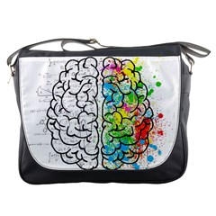 Brain Mind Psychology Idea Hearts Messenger Bags by BangZart