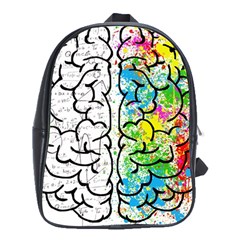 Brain Mind Psychology Idea Hearts School Bag (xl) by BangZart