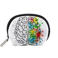 Brain Mind Psychology Idea Hearts Accessory Pouches (small)  by BangZart