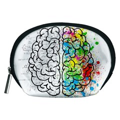 Brain Mind Psychology Idea Hearts Accessory Pouches (medium)  by BangZart