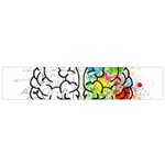 Brain Mind Psychology Idea Hearts Small Flano Scarf Back