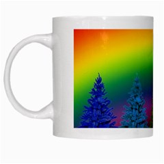 Christmas Colorful Rainbow Colors White Mugs