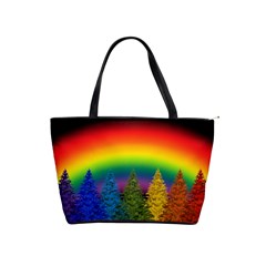 Christmas Colorful Rainbow Colors Shoulder Handbags by BangZart