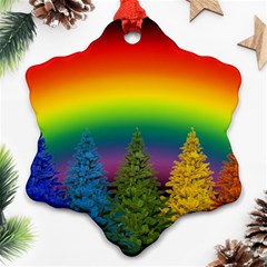 Christmas Colorful Rainbow Colors Ornament (snowflake) by BangZart