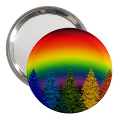 Christmas Colorful Rainbow Colors 3  Handbag Mirrors by BangZart