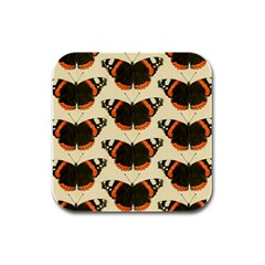 Butterfly Butterflies Insects Rubber Square Coaster (4 Pack)  by BangZart