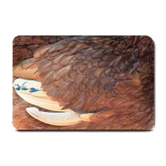 Feather Chicken Close Up Red Small Doormat  by BangZart