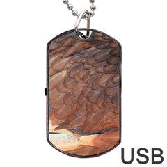 Feather Chicken Close Up Red Dog Tag Usb Flash (two Sides) by BangZart