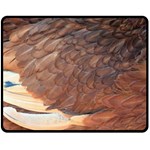 Feather Chicken Close Up Red Double Sided Fleece Blanket (Medium)  58.8 x47.4  Blanket Front