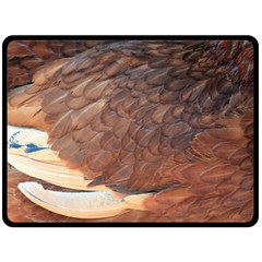 Feather Chicken Close Up Red Double Sided Fleece Blanket (large)  by BangZart