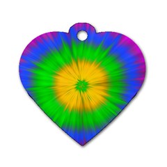 Spot Explosion Star Experiment Dog Tag Heart (one Side)