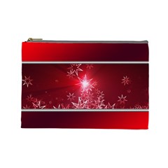 Christmas Candles Christmas Card Cosmetic Bag (large)  by BangZart