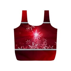 Christmas Candles Christmas Card Full Print Recycle Bags (s)  by BangZart