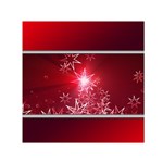 Christmas Candles Christmas Card Small Satin Scarf (Square) Front