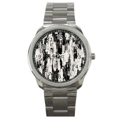 Pattern Structure Background Dirty Sport Metal Watch by BangZart