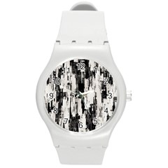 Pattern Structure Background Dirty Round Plastic Sport Watch (m) by BangZart