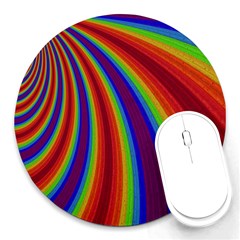 Abstract Pattern Lines Wave Round Mousepads