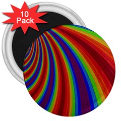 Abstract Pattern Lines Wave 3  Magnets (10 Pack)  by BangZart