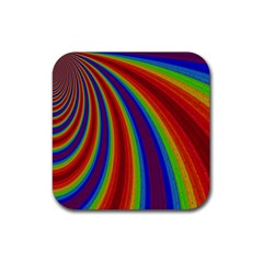 Abstract Pattern Lines Wave Rubber Coaster (Square) 