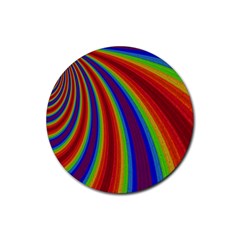 Abstract Pattern Lines Wave Rubber Coaster (Round) 