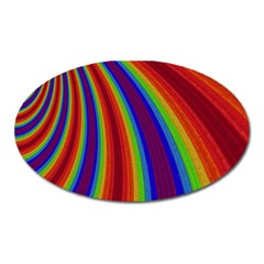 Abstract Pattern Lines Wave Oval Magnet by BangZart