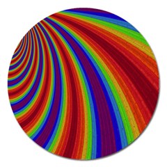 Abstract Pattern Lines Wave Magnet 5  (round) by BangZart