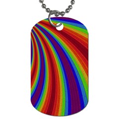 Abstract Pattern Lines Wave Dog Tag (One Side)