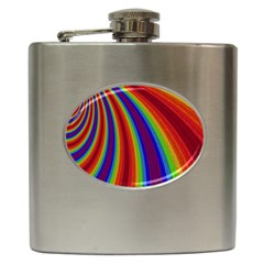 Abstract Pattern Lines Wave Hip Flask (6 oz)