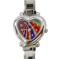 Abstract Pattern Lines Wave Heart Italian Charm Watch