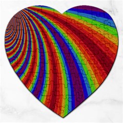 Abstract Pattern Lines Wave Jigsaw Puzzle (Heart)