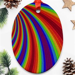 Abstract Pattern Lines Wave Oval Ornament (Two Sides)