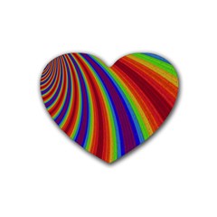 Abstract Pattern Lines Wave Rubber Coaster (heart)  by BangZart