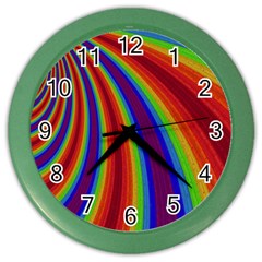 Abstract Pattern Lines Wave Color Wall Clocks