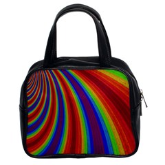 Abstract Pattern Lines Wave Classic Handbags (2 Sides)