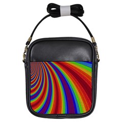 Abstract Pattern Lines Wave Girls Sling Bags