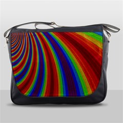 Abstract Pattern Lines Wave Messenger Bags by BangZart