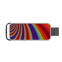 Abstract Pattern Lines Wave Portable USB Flash (One Side)