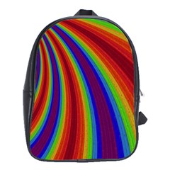 Abstract Pattern Lines Wave School Bag (xl) by BangZart