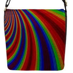 Abstract Pattern Lines Wave Flap Messenger Bag (S)