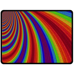 Abstract Pattern Lines Wave Double Sided Fleece Blanket (Large) 