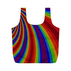 Abstract Pattern Lines Wave Full Print Recycle Bags (M) 