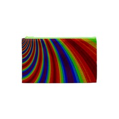 Abstract Pattern Lines Wave Cosmetic Bag (xs) by BangZart