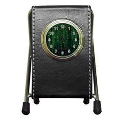 Matrix Communication Software Pc Pen Holder Desk Clocks by BangZart