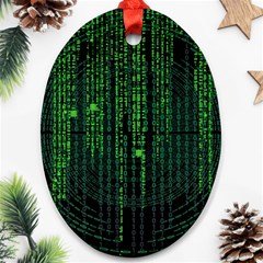 Matrix Communication Software Pc Oval Ornament (two Sides) by BangZart